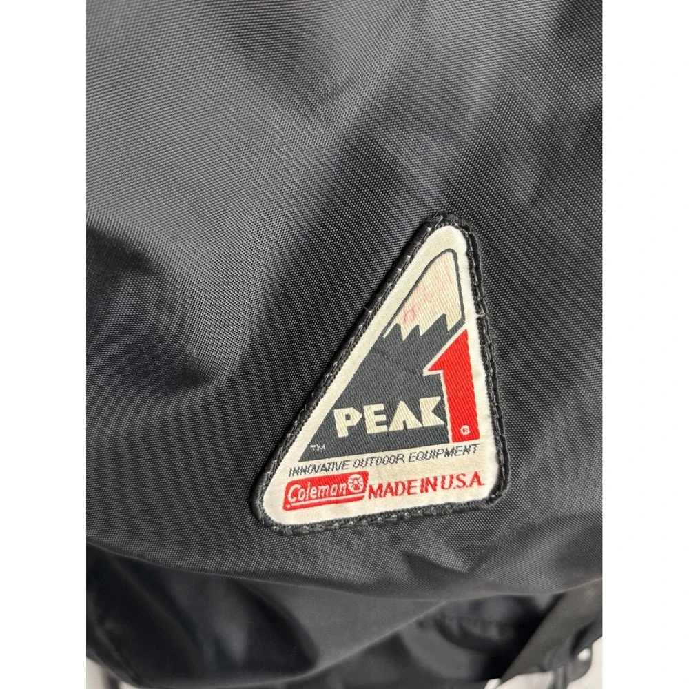 Vintage Coleman Peak 1 External Frame Backpack Black Hiking Camping Made in USA
